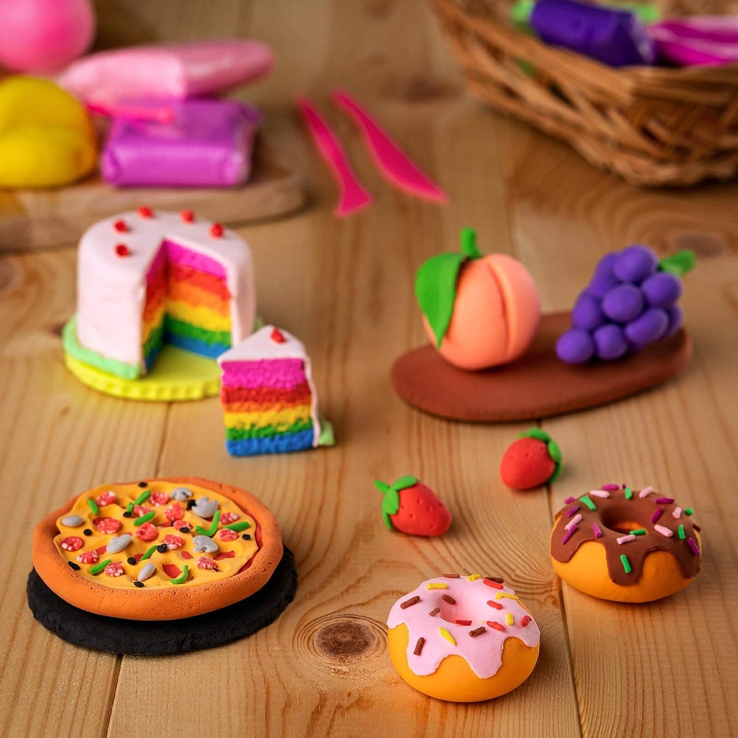 12 Color Modelling Clay With Tools, Magic Clay Artist Studio Toy, Firstly Traders Air Dry Clay Non-Toxic Modeling Clay & Dough, Soft Stretchable Clay, Art Crafts Gift for Kids