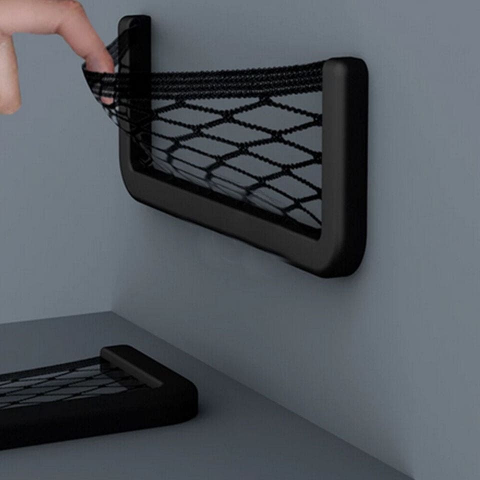 Car Net Storage Pocket, Universal Car Seat Mesh Pocket, Nice Car Network Side Back Pocket, Mesh Netting Chart Pocket, Bus Hall Backrest Rear Cargo Net Framed, Multifunction Net Pocket Organizer