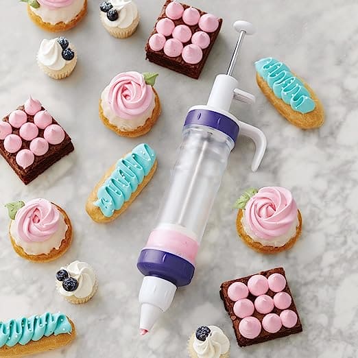 Dessert Ice Injector, Handy Cake Decorating Tool. Dessert Decoration DIY Pastry Syringe, Cake Decorating Tool, Cupcake Filling Injector, Wilton Dessert Decorator Plus Cake Decorating And Icing Tool, Cake Cream Piping Syringe