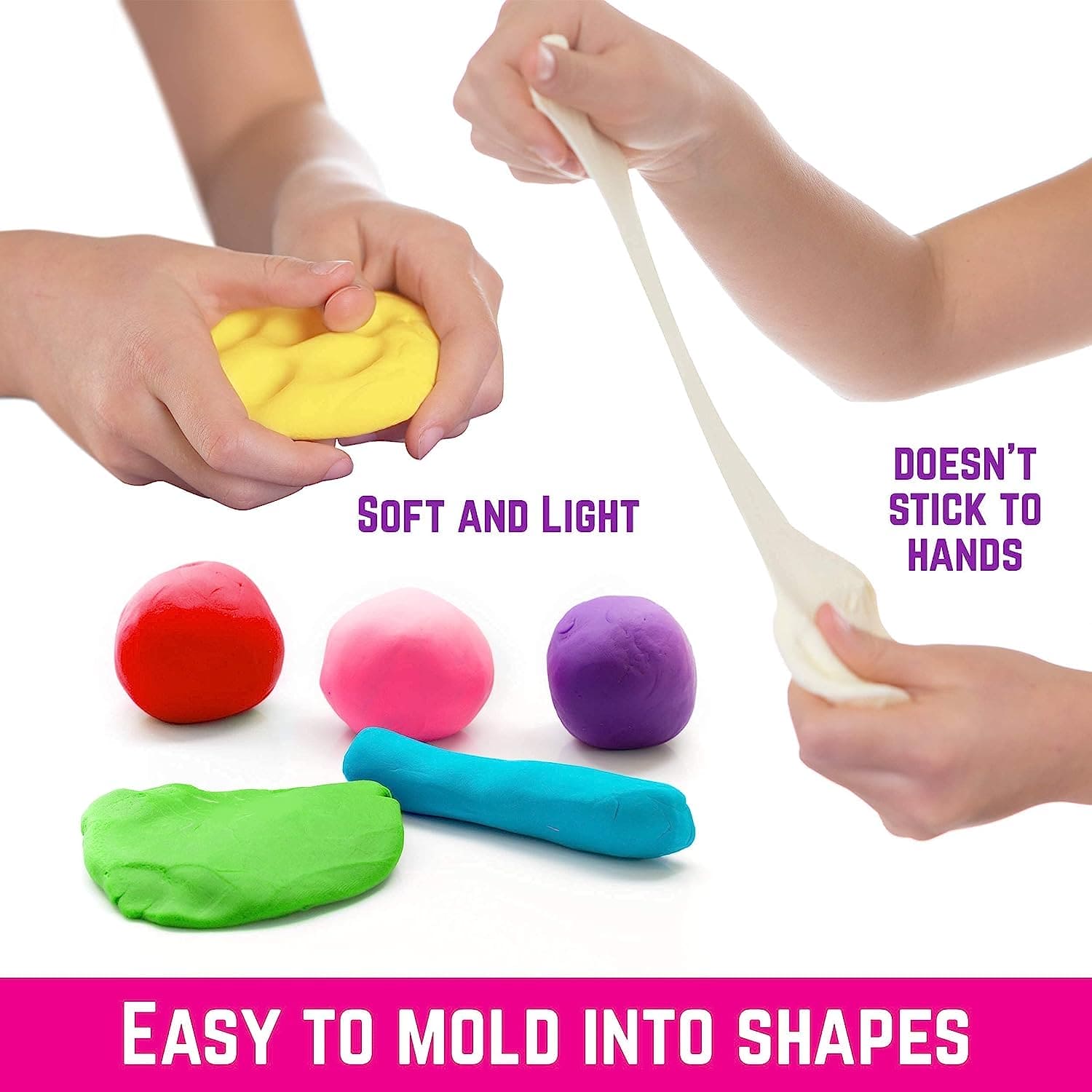 12 Color Modelling Clay With Tools, Magic Clay Artist Studio Toy, Firstly Traders Air Dry Clay Non-Toxic Modeling Clay & Dough, Soft Stretchable Clay, Art Crafts Gift for Kids