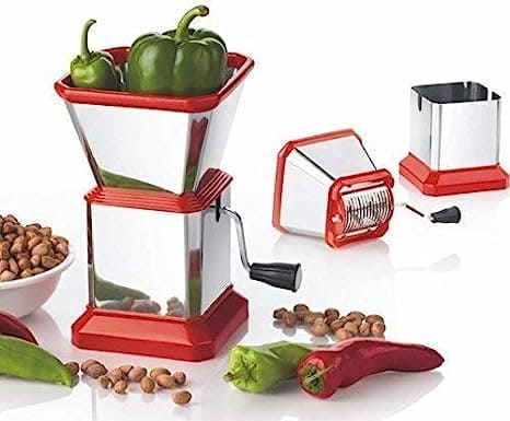 Stainless Steel Chilli Cutter, Multipurpose Manual Vegetable and Fruit Chopper, Chilly & Dry Fruit Cutter with Stainless Steel Blade, Multipurpose Nut And Chilly Cutter, Vegetable Quick Cutter, Household Kitchen Gadget