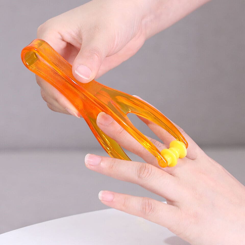 Hand Finger Massager, Double Rubber Roller Massager, Elastic Dual Roller Joint Massager, Finger Joint Hand Roller, Hand Blood Circulation Massage Roller, Multifunctional Finger Massager Device