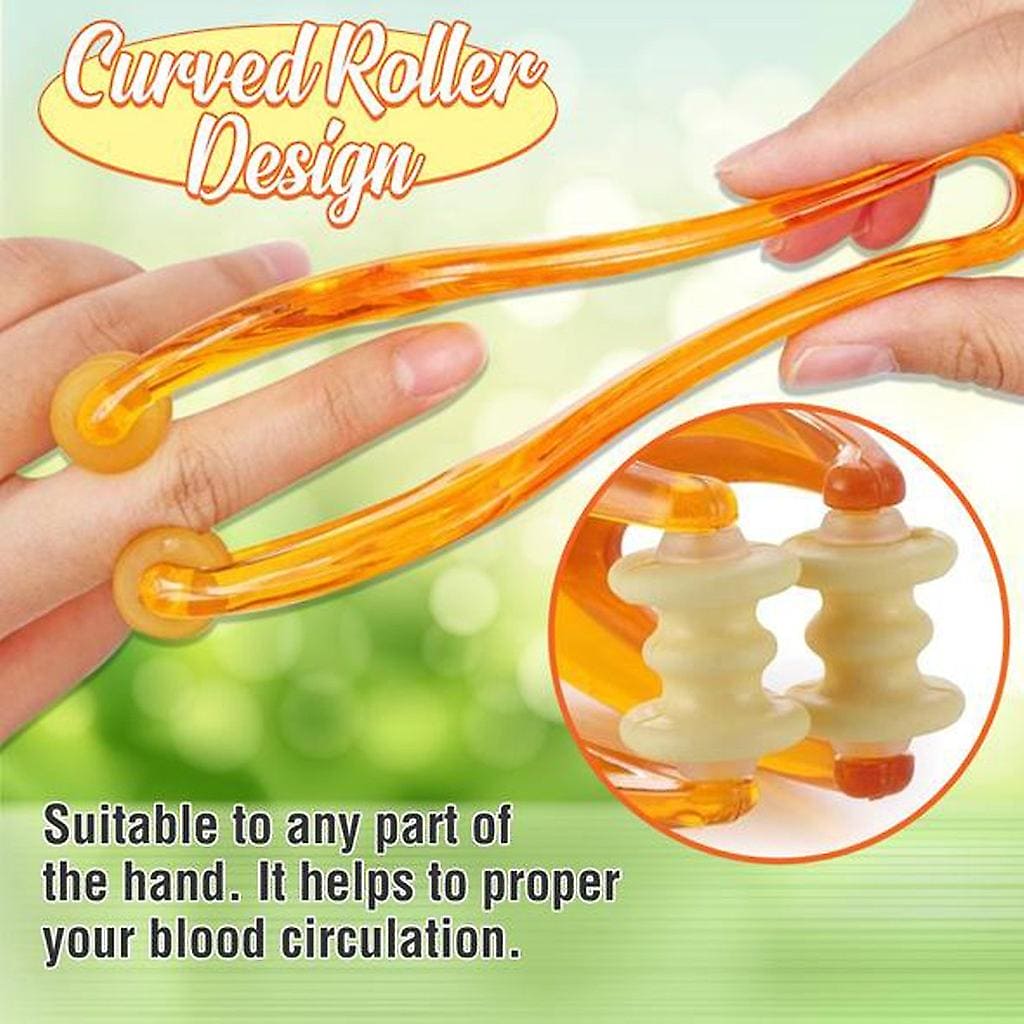 Hand Finger Massager, Double Rubber Roller Massager, Elastic Dual Roller Joint Massager, Finger Joint Hand Roller, Hand Blood Circulation Massage Roller, Multifunctional Finger Massager Device