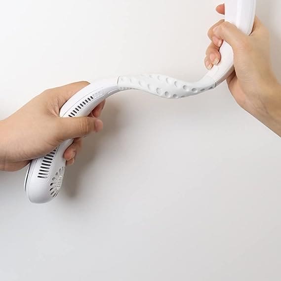 Portable Neck Fan, Bladeless Hanging Neck Fan, Summer Traveling Outdoor Sports Fans, Hands Free Rechargeable Head Fan, Cooling Airflow Wingless Neck Fan, Mini Air Cooler Conditioner for Travel Outdoor, Adjustable Comfy Neck Fan