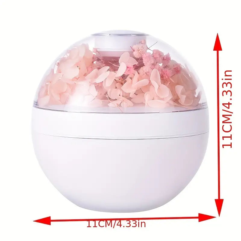 Eternal Flower Humidifier, Mini Aroma Diffuser, Home Ultrasonic Mist Maker Fogger, Desktop Humidifier For Office Dormitory And Vehicle, Portable Air Freshener, Light USB Mute Air Humidifier, Essential Oil Diffuser