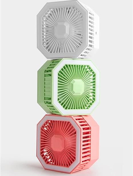 Diagonal Foldable Fan, Multipurpose Mini Table Fan, Personal Cooling Fan with Night Light, 2 In 1 Summer Silent Cool Fan, Usb Rechargeable Portable Fan With Led Night