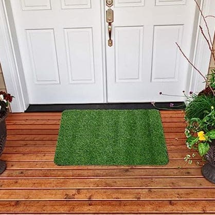Artificial Grass Door Mat, Outdoor Anti Shedding Turf Rug, Multipurpose Home Entryway Scraper Doormat, Fake Grass Carpet Mat, DIY Balcony Dining Room Kitchen Backyard Grass Mat, Turf Grass Front Door Mats