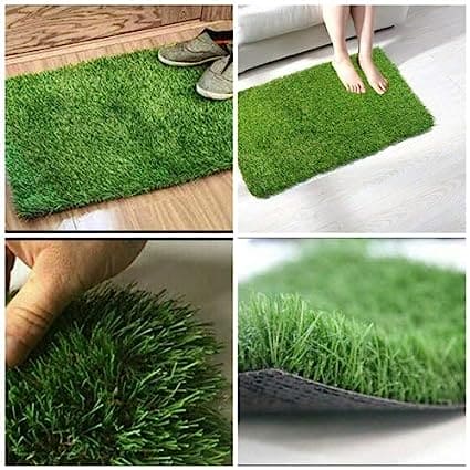 Artificial Grass Door Mat, Outdoor Anti Shedding Turf Rug, Multipurpose Home Entryway Scraper Doormat, Fake Grass Carpet Mat, DIY Balcony Dining Room Kitchen Backyard Grass Mat, Turf Grass Front Door Mats