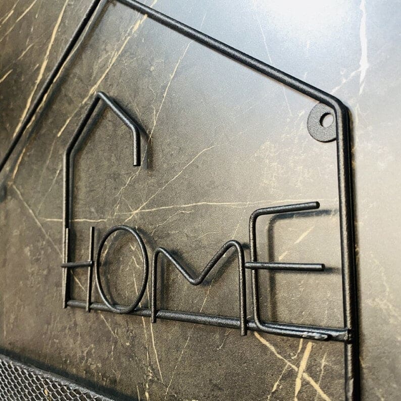 Home Iron Display Rack, New Metal Wall Storage Rack, Iron Wire Wood Display Shelf, Home Decorative Hanging Grid Basket, Living Room Decor Metal Stand Wall Shelf