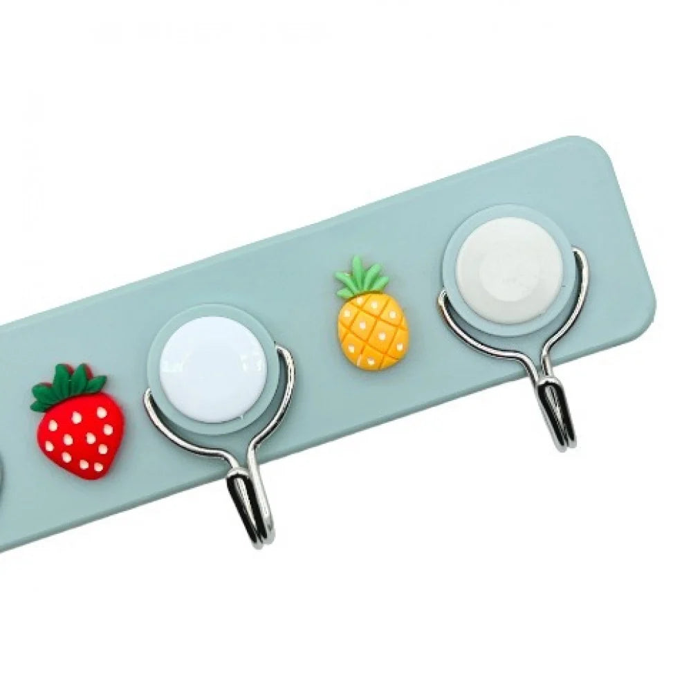 Fruity Home Wall Hooks, Multifunction Storage Hooks, Wall Door Organizer for Bathroom And Kitchen, Space Saving Kitchen Bathroom Hanger, 35cm Adhesive Hanger