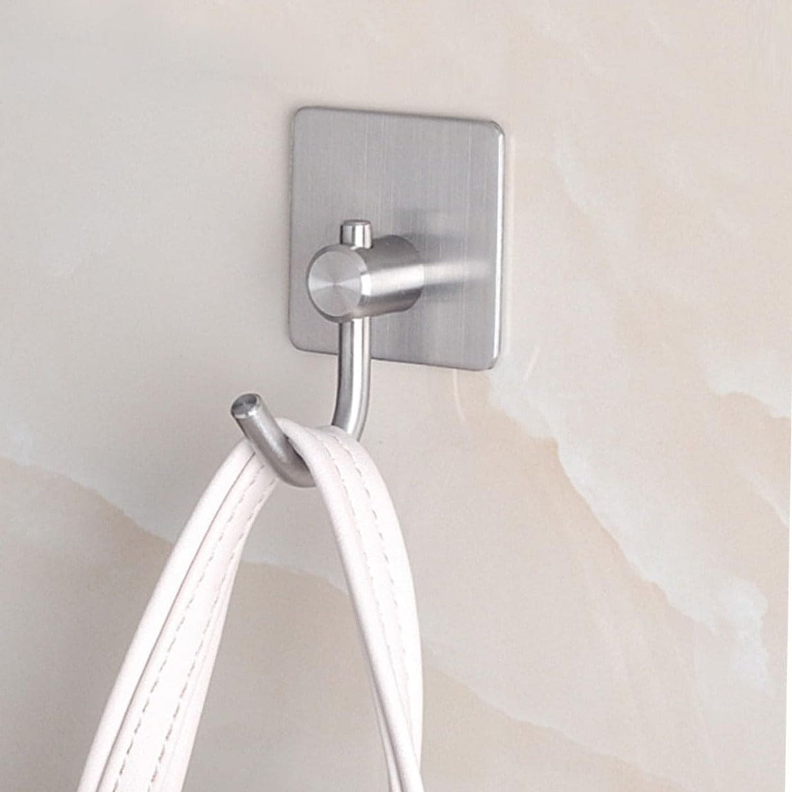 Stainless Steel Square Hook, Home Kitchen Wall Door Hanger, Self Adhesive Multipurpose Rustproof Hook, Wall Mount Clothes Hook, Heavy Duty for Wall Sticking Hooks