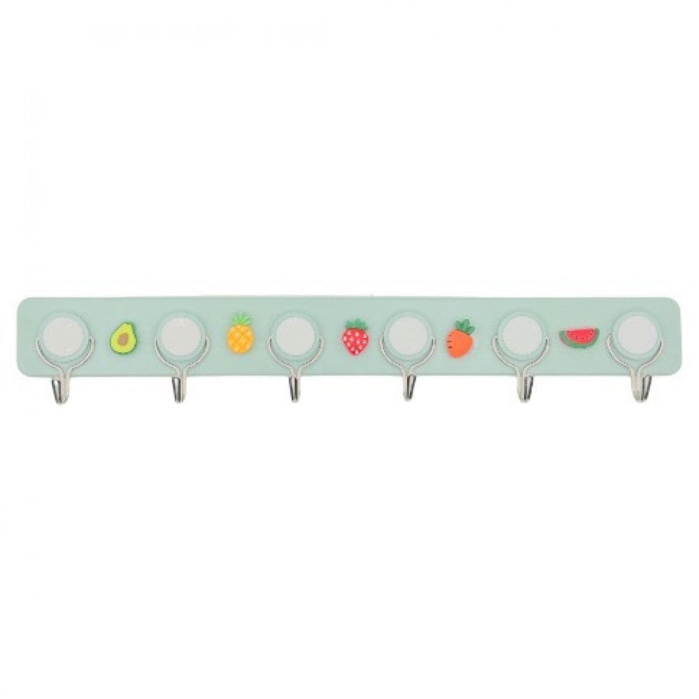 Fruity Home Wall Hooks, Multifunction Storage Hooks, Wall Door Organizer for Bathroom And Kitchen, Space Saving Kitchen Bathroom Hanger, 35cm Adhesive Hanger