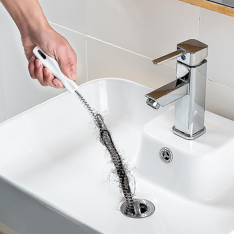 Pipe Hair Cather Brush, Long Handle Hair Sewer Sink Cleaning Brush, Flexible Clog Hole Remover Cleaning Tools, Bendable Sewer Toilet Washbasin Sink Cleaning Hook, Kitchen Bathroom Drain Cleaning Flexible Rod,