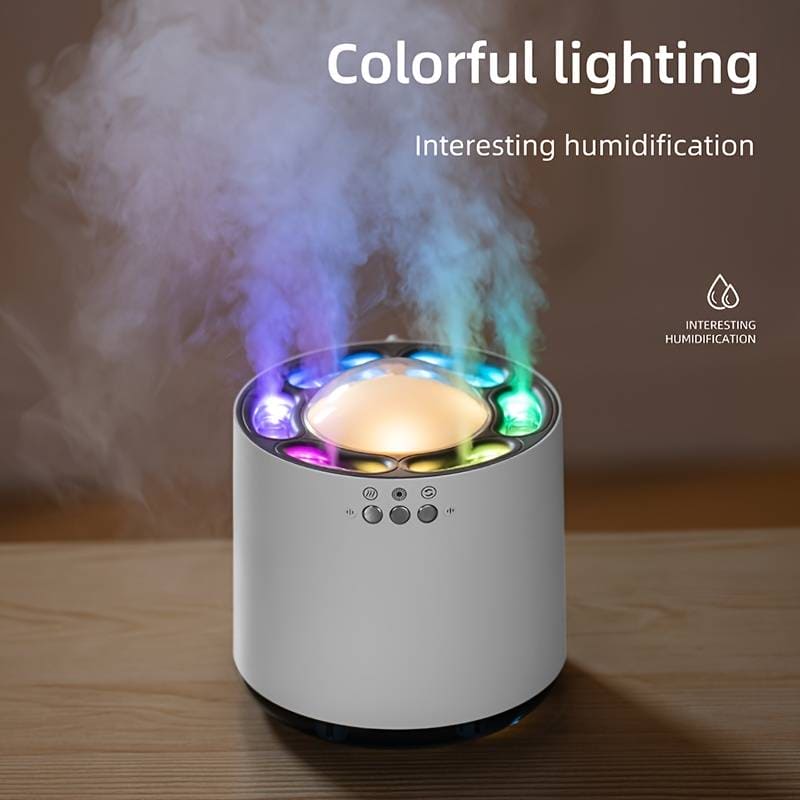 6 Nozzle Dynamic Humidifier, Mist Air Humidifier with Colorful LED Light, Home RGB Led Light Aroma Diffuser