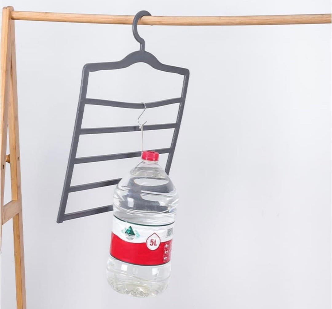 Simple Trouser Hanger, Multilayer Household Wardrobe Hanger, 5 Layers Pants Towel Scarfs Racks, Multifunctional Storage Hanger, Non-slip Magic Hanger, Wardrobe Organizer Storage Rack
