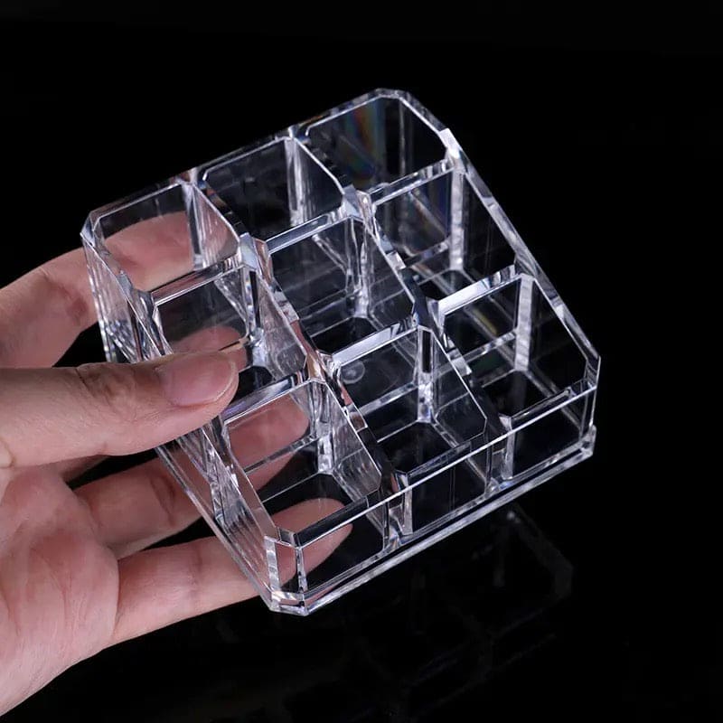 Lipstick Display Stand Holder, Acrylic Lipstick Storage Box, Acrylic Makeup Organizer, Desktop Lipstick Display Storage Box, Cosmetic Nail Polish Storage Rack, Desktop Dressing Table for Lip Glaze Brushes Bottles
