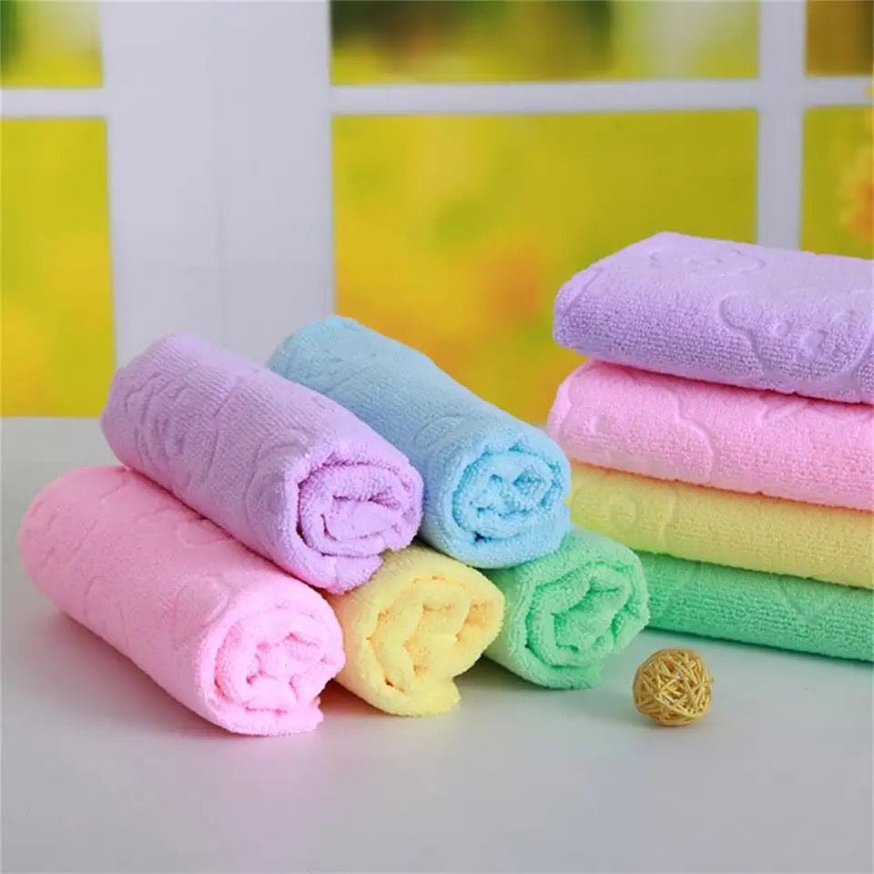 Set Of 5 Microfiber Towel, Microfiber Fine Stitching Durable Embossed Towels for Home, Modern Embossed Microfiber Towel Set, Fine Stitching Beach Bath Towel