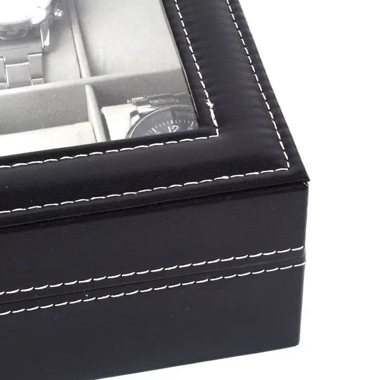 Slots Watch Boxes Storage Organizer, PU Leather Bracelets Rings Watches Display Jewellery Box, Lockable Watch Storage Case, Multifunction Watch Jewellery Box