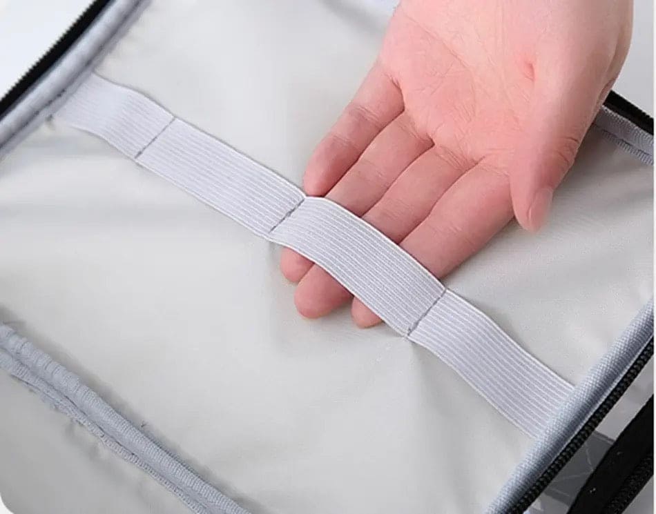 Dual Transparent Cosmetic Bag, Women Make Up Case, Big Capacity Travel Makeup Organizer, Toiletry Beauty Storage, Portable Women Makeup Bag, Travel Carrying Bag, Cosmetic Storage Bag, Dual Zipper Wash Beauty Pouch