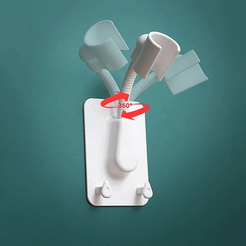 360° Shower Head Holder, Adjustable Shower Head Bracket, Universal Bathroom Shower Head Holder, Knob Suction Cup Shower Head Holder, Bathroom Sprinkler Head Rack, Self-adhesive Wall Mounted Shower Bracket, Wall Mount Hooks Stand Shower Bracket