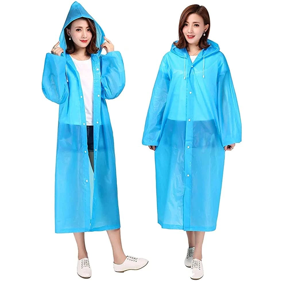 Hooded Rain Coat, Women Men Impermeable Thickened Waterproof Raincoat, Tourism Outdoor Hiking Rain Poncho Raincoat, Universal Travel Rain Jacket, Loose Simple Long Sleeve Rain Jacket, Transparent Thickened Rain Coat