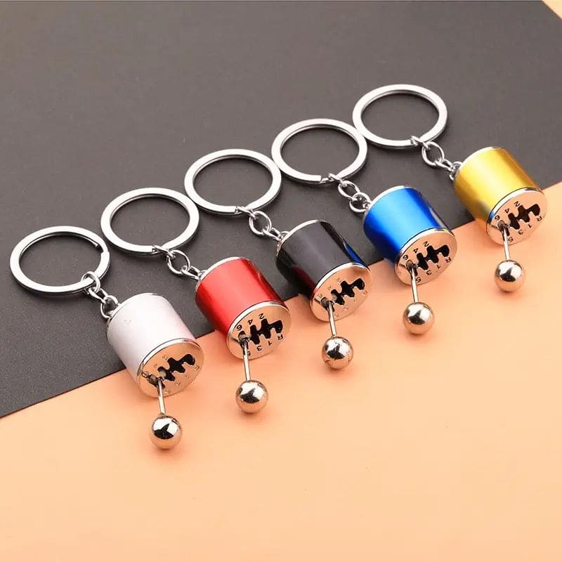 Car Gear Box Keychain, Manual Transmission Lever Metal Keychain