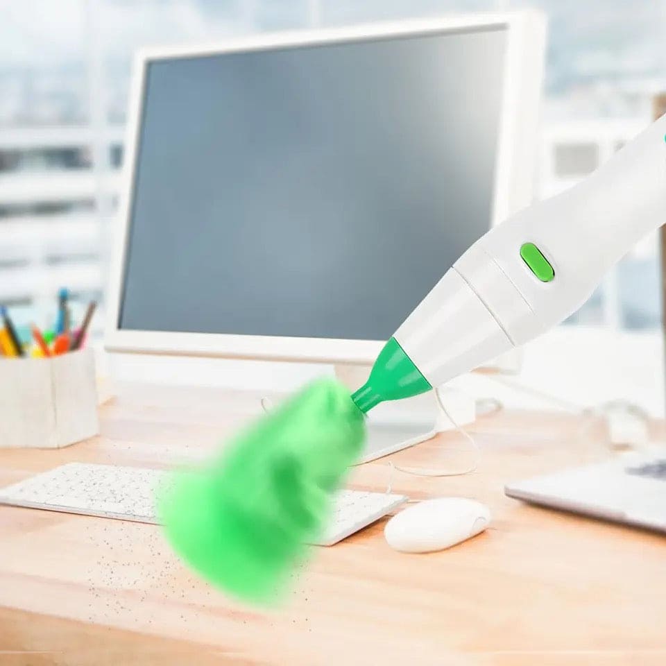 Electric Rolling Duster, Adjustable Electric Go Dusters, Multifunctional Electronic Motorized Cleaning Brush Set, Multipurpose Feather Duster, Duster Feather Dust Cleaner Brush for Home, Office, Car