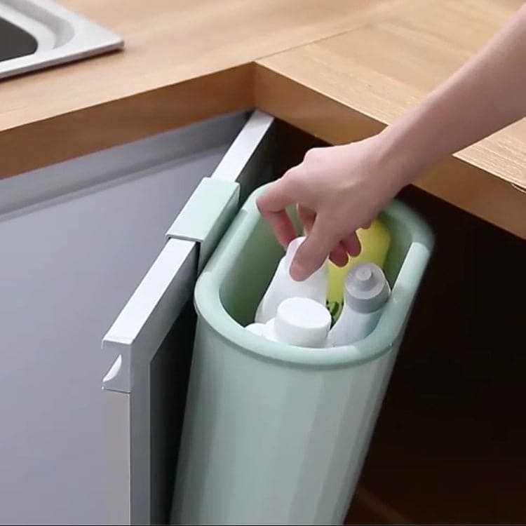 Hanging Waste Basket, Indoor Hanging Under Sink Trash Can, Plastic Wall Mounted Trash Bin, Kitchen Bathroom Office Trash Can, Cabinet Door Trash Bucket, Compact Trash Bin, Multipurpose Storage Box