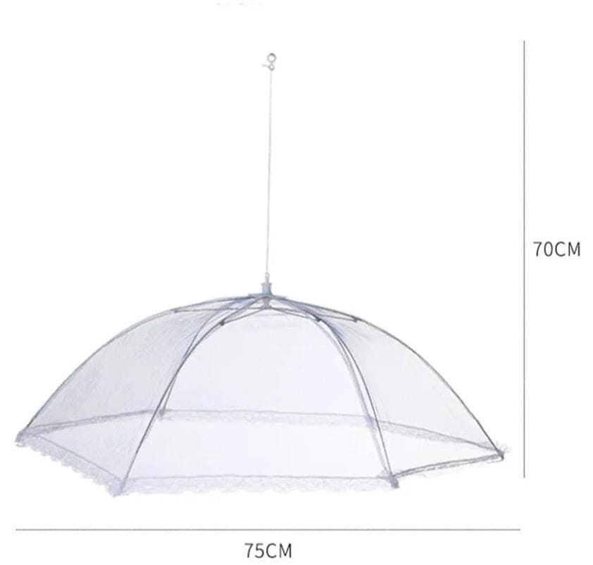 Umbrella Mesh Food Cover, Fly Mosquito Net Dish Cover, Foldable Portable Table Food Cover, Collapsible Outdoor Picnic BBQ Food Covers