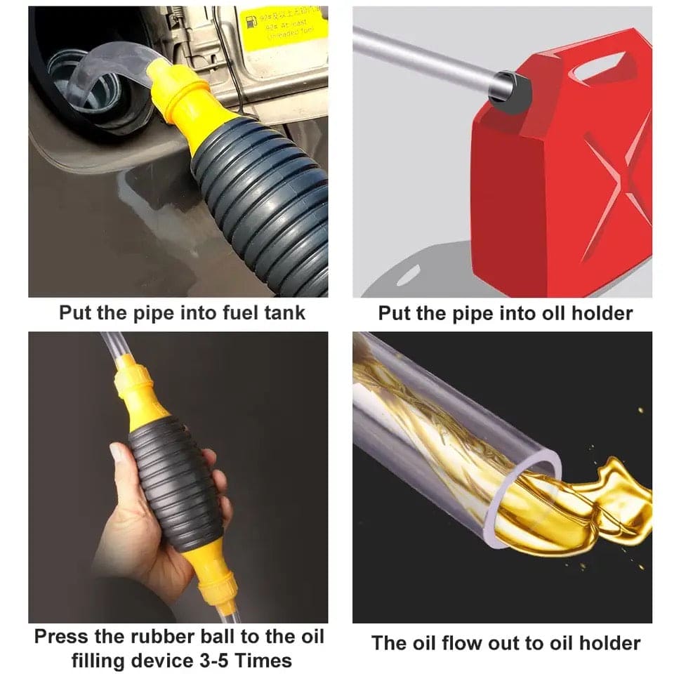 Multifunctional Liquid Sucker, Fuel Transfer Siphon Pump, Portable Hand Fuel Pump, Manual Vehicle Fuel Transfer Pump, Liquid Pump For Gasoline Diesel Water Oil, High Flow Siphon Hand Oil Pump, Emergency Fuel Transfer Pump