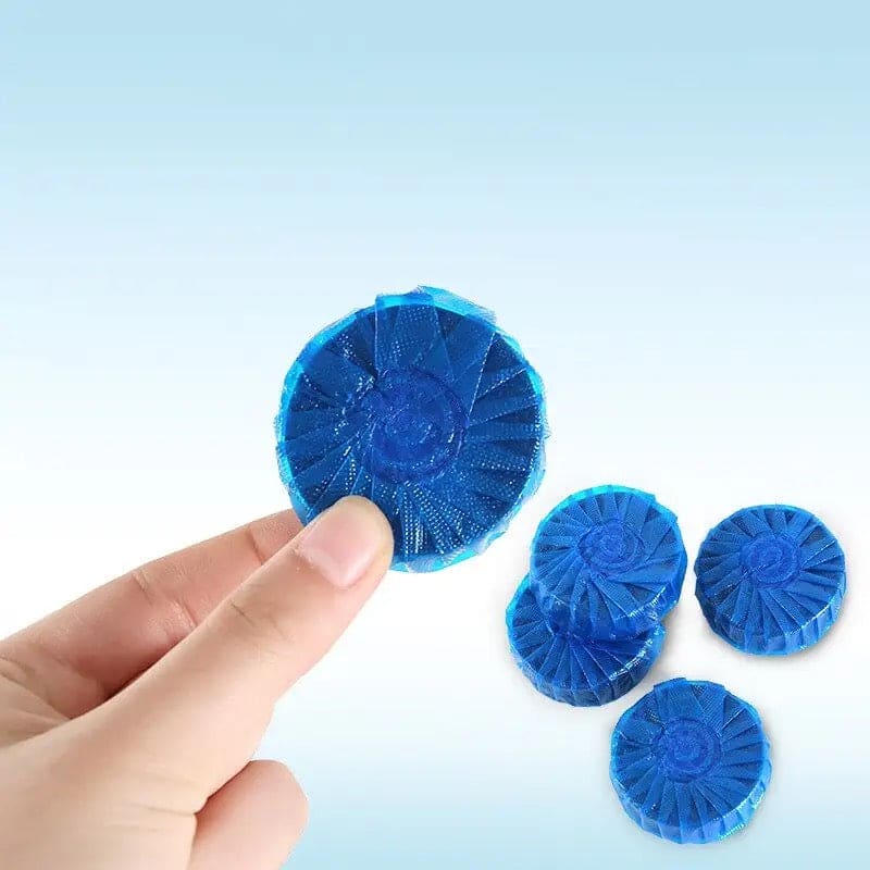 Set Of 10 Blue Bubble Toilet Cleaner, Automatic Flushing Toilet Bowl Cleaner, Toilet Cleaning Tablets, Yellow Dirt Toilet Cleaning Tool, Bathroom Cleaning Ball Tablets, Home Deodorizer Toilet Cleaner