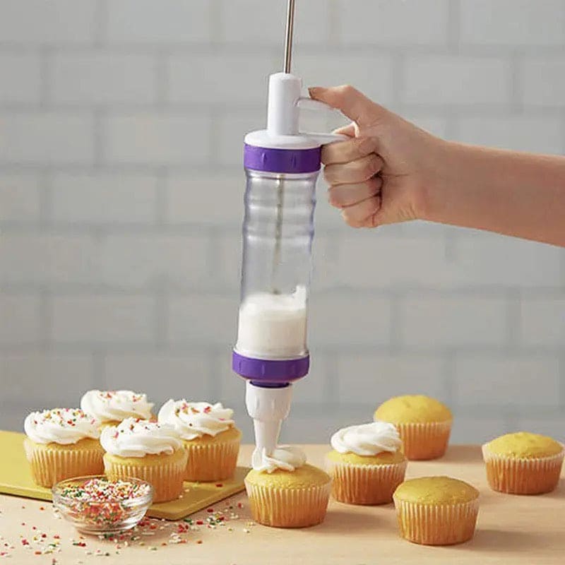 Dessert Ice Injector, Handy Cake Decorating Tool. Dessert Decoration DIY Pastry Syringe, Cake Decorating Tool, Cupcake Filling Injector, Wilton Dessert Decorator Plus Cake Decorating And Icing Tool, Cake Cream Piping Syringe