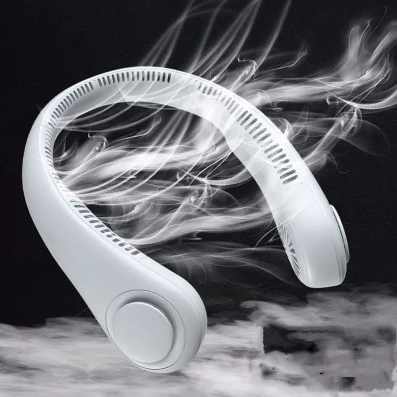 Portable Neck Fan, Bladeless Hanging Neck Fan, Summer Traveling Outdoor Sports Fans, Hands Free Rechargeable Head Fan, Cooling Airflow Wingless Neck Fan, Mini Air Cooler Conditioner for Travel Outdoor, Adjustable Comfy Neck Fan