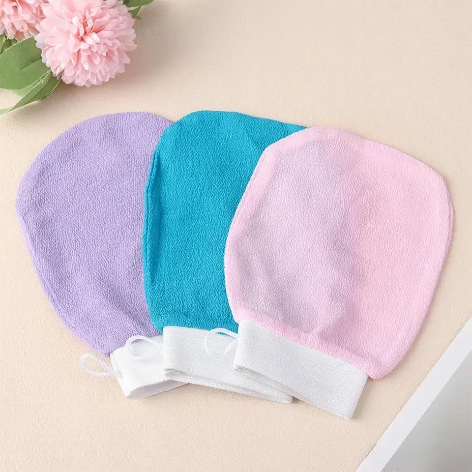 Exfoliating Bath Glove, Double Sided Scrubbing Brush, Women Scrubbing Towel, Dead Skin Removal Glove, Exfoliating Body Scrubber for Shower Bath, Skin Mitts Body Scrub Glove, Dual Sided Hammam Scrub, Exfoliating Gloves For Bath And Body Care