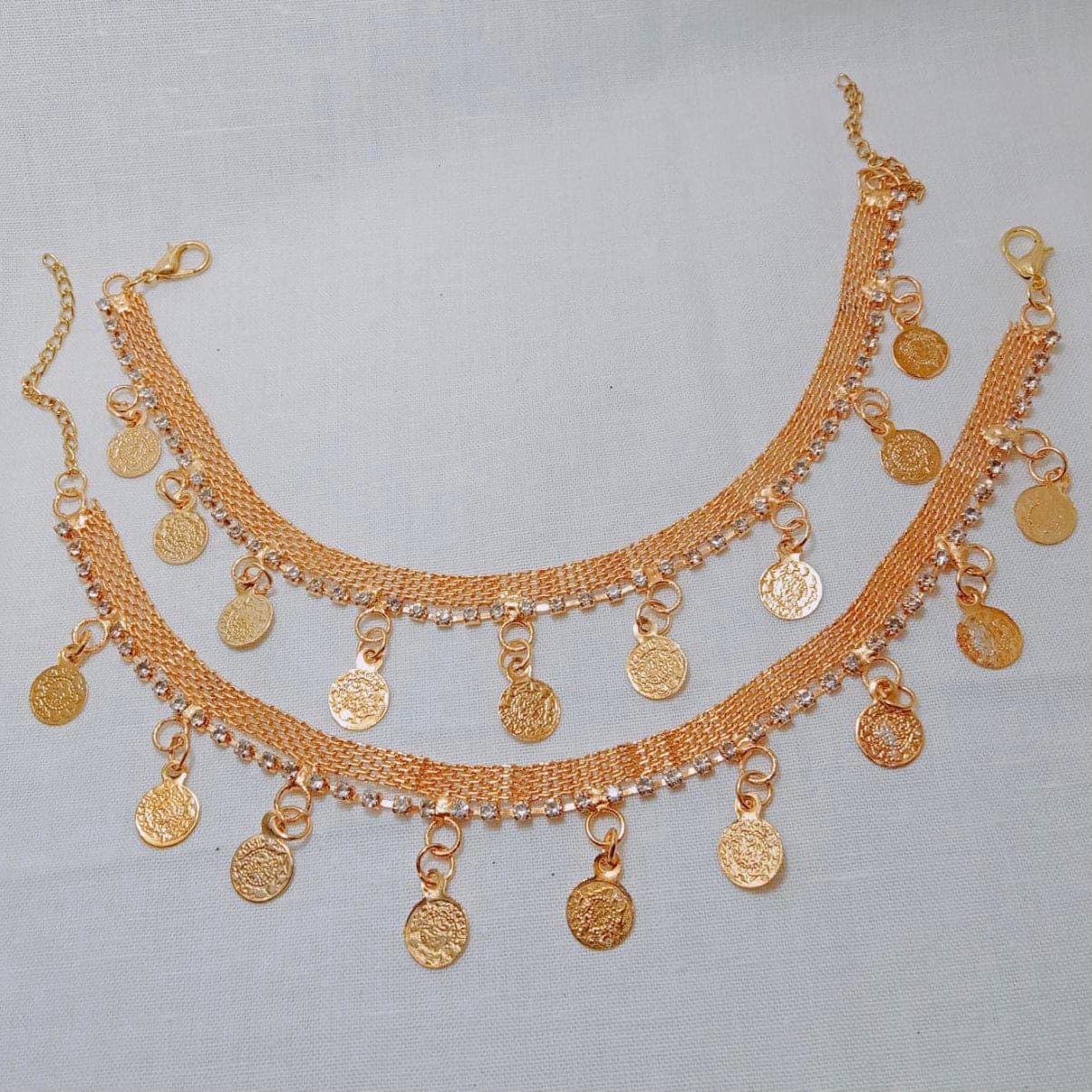 Orchid Chain Necklace, 2 Layer Gold Plated Women Necklace, Fashion Jewelry Necklace, Sequins Choker Gothic Necklace For Women, Steampunk Pendant Necklaces