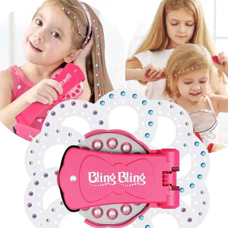 Automatic Hair Braider, Braiding Hairstyle Tools Twist Machine, Girls Hair Gems Kit, Gems Blingers Deluxe Set Toy, Pretend Play Jewel Refill Set, Hair Shining Glitter Drill Toy, Glitter Drill Toy, Decoration Deluxe Set