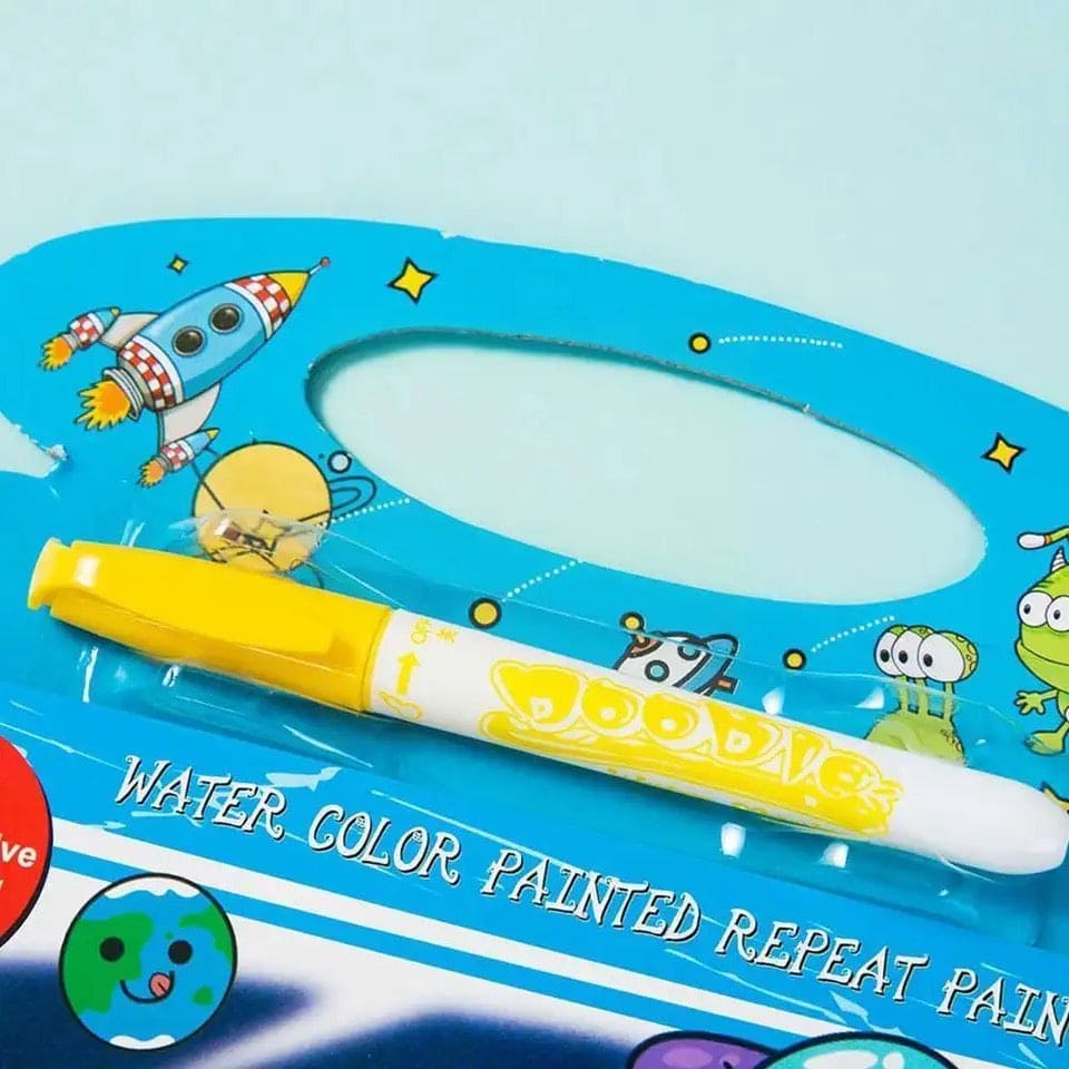 Reusable Magic Water Book, Creative Children Magical Drawing Books with Pen, Water Reveal Activity Book for Kid, Painting Color Wonder Coloring Book, Child Educational Toy Magic Book Water Painting