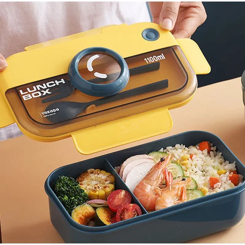 Camera Lunch Box, Microwave Lunch Box With Spoon Fork, Hermetic Food Fruit Storage Container, Portable Children Kids Student Bento Box, Kids School Lunch Box, Student Sealed Lunch Box
