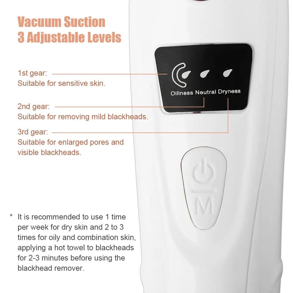 Electric Blackhead Remover, Vacuum Acne Cleaner, Black Spots Removal Device, Pore Cleaner Machine, Skin Care Tools, 5 Heads Suction Machine, Vacuum Electric Black Head Extractions Tool, Electric Facial Pore Cleaner, Exfoliating Beauty Device