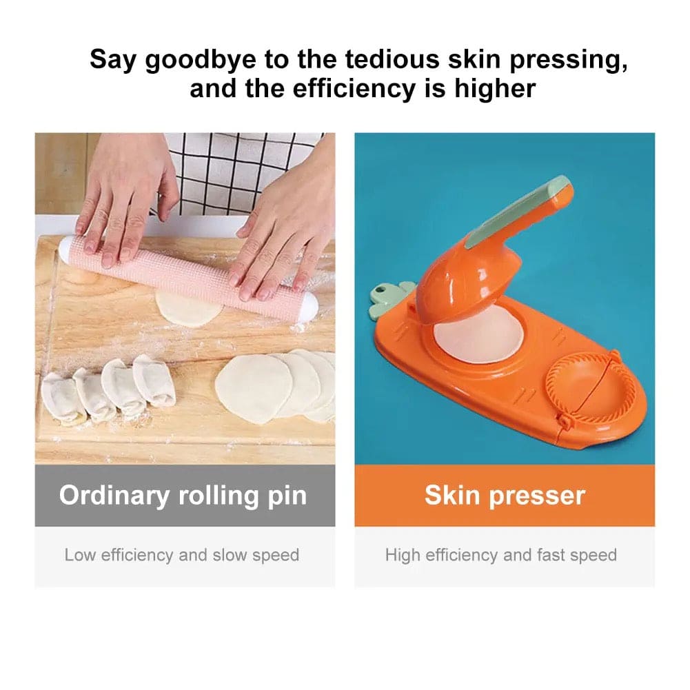 Raddish Dumpling Maker, 2 in 1 Dumpling Maker, Dumpling Moulds Machine, Manual Dough Presser, Dumpling Skin Wrapper Mold, Dough Press Maker, Dumpling Skin Maker Dumpling Mold, Manual Tortilla Maker, Kitchen Dumpling Making Tool