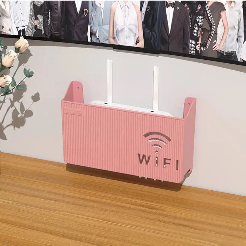 Wireless Wifi Router Shelf, Wall-mounted Cable Power Bracket Organizer, Router Wall Hanging Rack, Game Console Box, Self Adhesive Storage Rack, ABS Cable Organizer Box, Socket Power Cord Storage Shelf, Home Office Wall Organizer Management