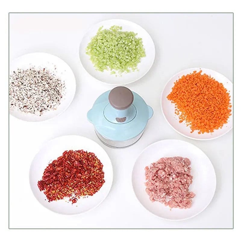 Hand Press Chopper With Handle, Manual Multifunctional Mincer, Mini Food Processor, Manual Vegetable Fruit Cutter Potato Meat Chopper Mixer, Food Grinder Cooking Tools, Express Hand Held Chopper