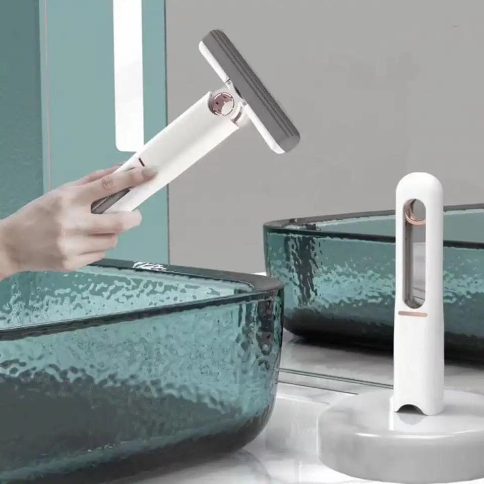 Mini Squeeze Mop, Multiuse Car Glass Window Washing Mop, Kitchen Bathroom Floor Cleaning Broom, Hand Washable Desktop Cleaning Mini Mop, Lazy Self Squeeze Mini Mop, Strong Absorbent Mop