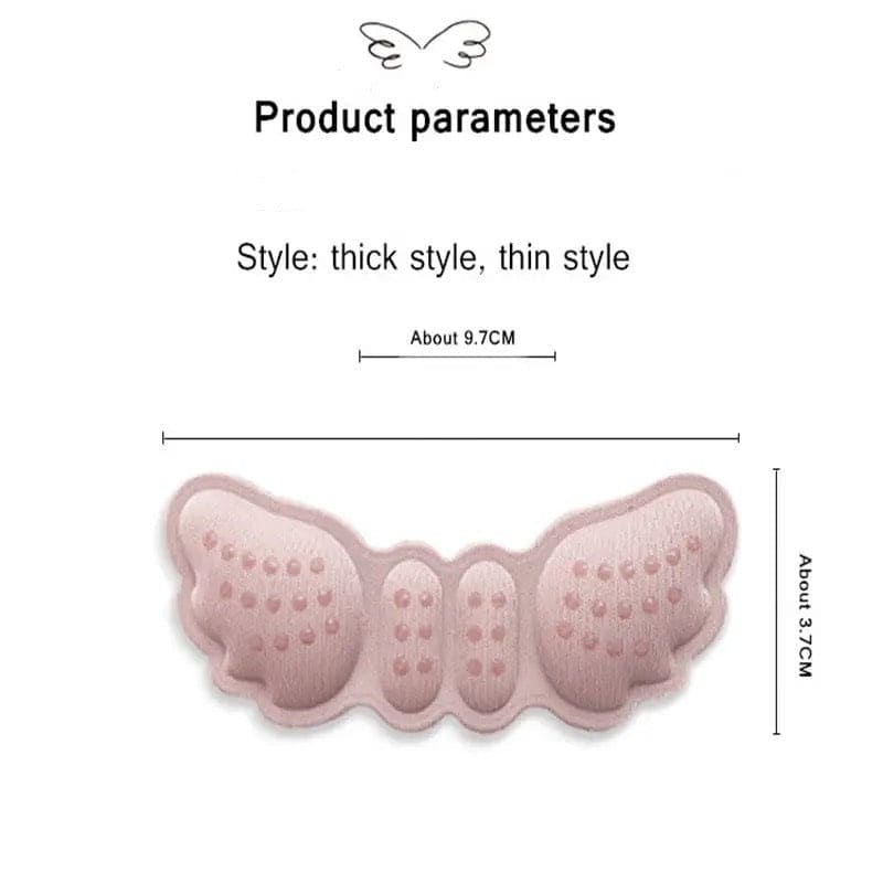Pair Of Butterfly Shoe Insole, Heel Liner Grips Protector, Anti Keep Abreast Heel Pads, Foot Care Insert Cushion, Anti Slip Shoe Massage Insoles Stickers, Heel Cushion Snugs, Shoe Sole Supporter