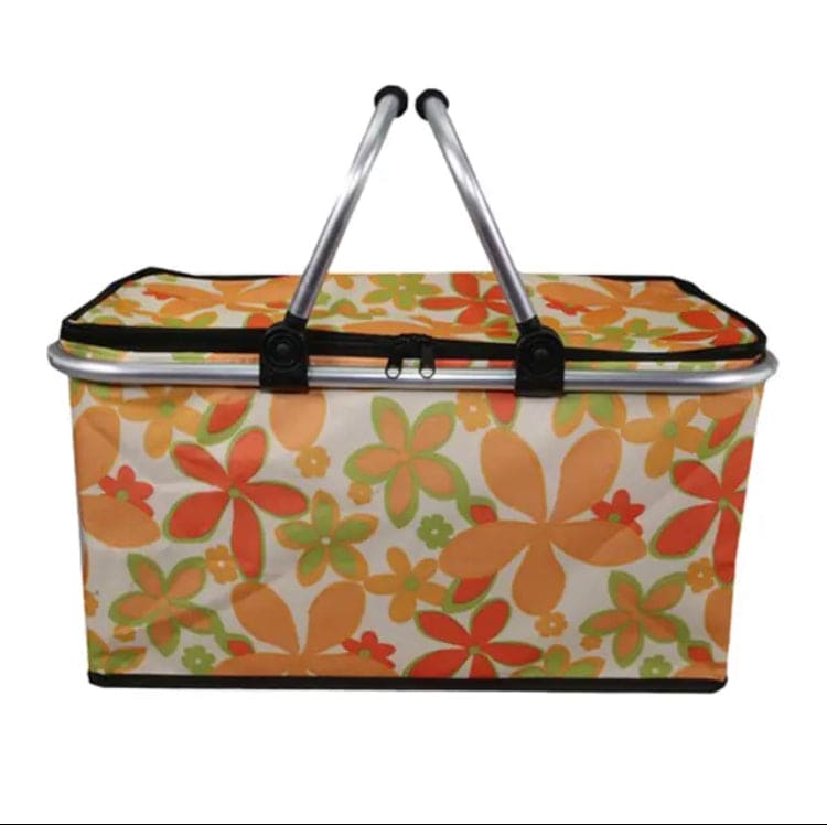 Foldable Picnic Basket, Outdoor Picnic Bag, Portable Insulated Picnic Basket, Large Capacity Camping Insulated Lunch Bag, Garden Yard Picnic Basket and Backpack, Home Storage Basket, Hamper Insulated Picnic Basket, Folding Portable Market Basket
