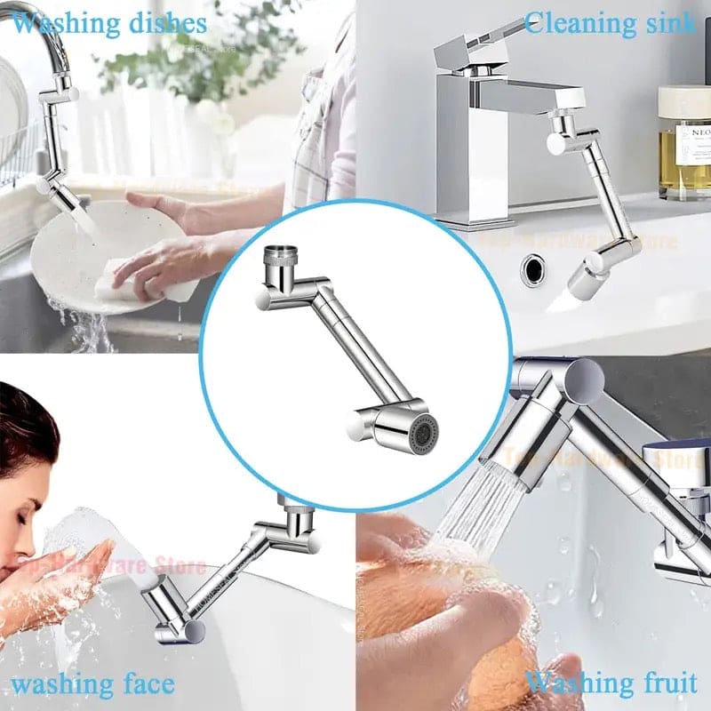 360 Robotic Arm Faucet Sprayer, Universal Rotation Faucet Sprayer, Faucets Aerator Bubbler Nozzle, Sink Face Wash Attachment, Aerator Bathroom Kitchen Sink Faucet Sprayer, Multifunctional Extension Faucet Aerator for Bathroom Kitchen Sink