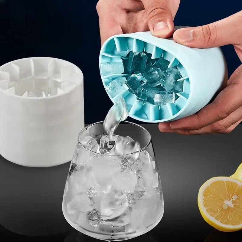 Mini Ice Cubes Maker, Decompress Ice Lattice, Cylinder Silicone Ice Cube  Mold,press-type Easy-release Ice Cup
