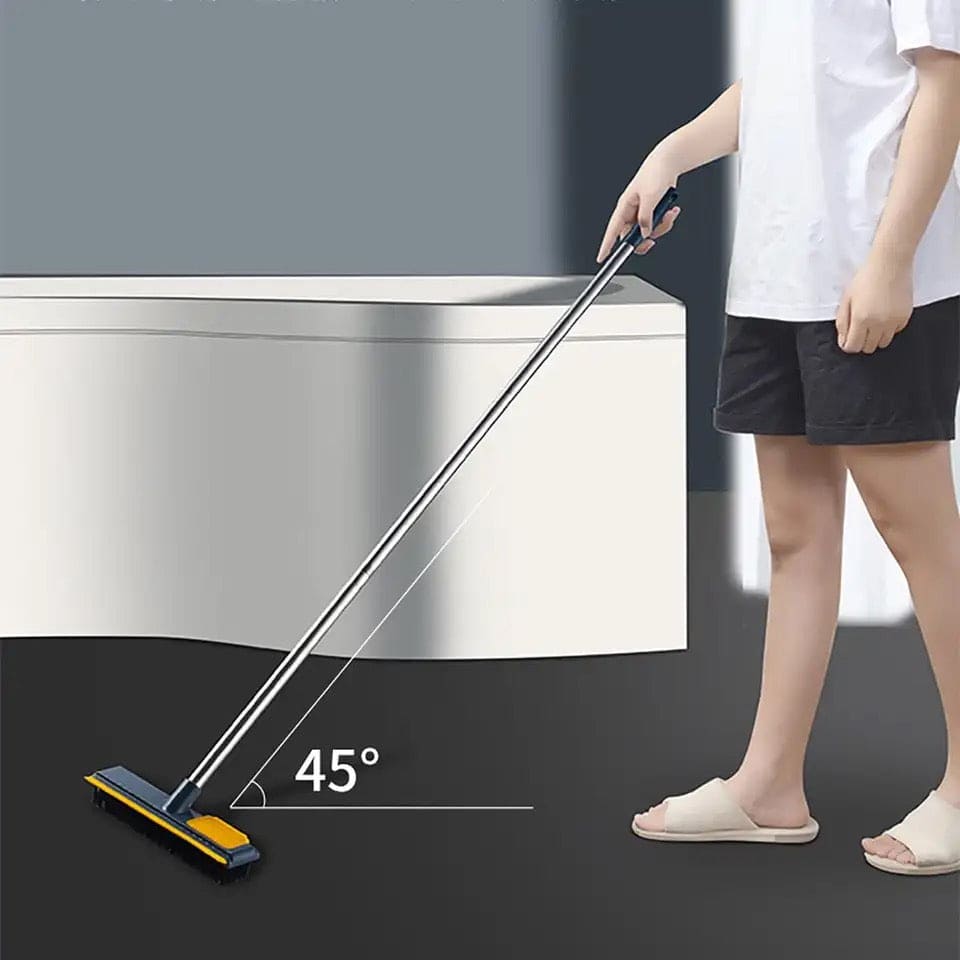 Comb Cleaning Wiper, Adjustable Floor Cleaning Brush, Bathroom Wiper Kitchen Tile Cleaning Tools, 2 in 1 Floor Scrubber Cleaning Grout Brush With Comb, Grout Scrubbing Brush Long Handle Tile Cleaning Brush, Bathroom Kitchen Tile Crack Cleaning Brush