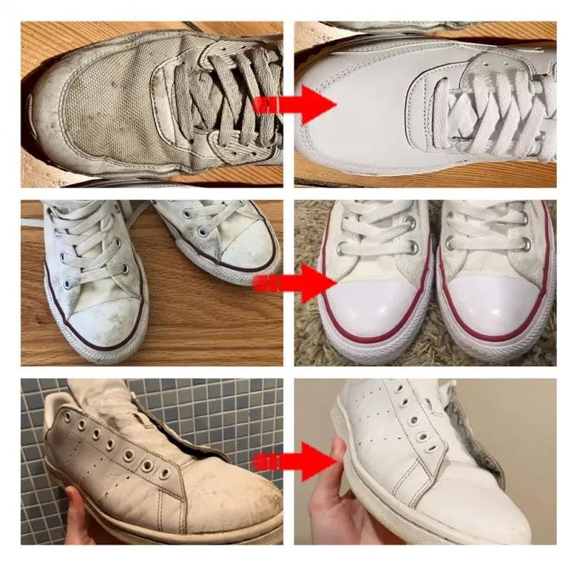 Shoes Cleaning Cream, Shoes Stain Whitening Cleansing Cream, Shoe Yellow Edge Cleaner With Sponge, Multifunctional Cleaning Shoe Whitener, Shoes Suede Cleaner, Leather Shoe Cleaning Cream, Little White Shoe Cleaner, 200gm White Shoe Cleaner