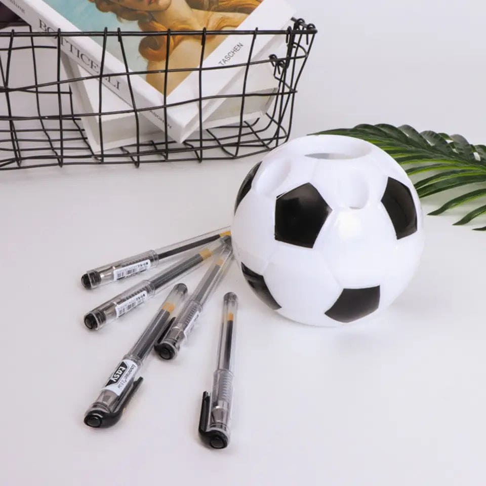 Football Desk Organizer, Creative Football Pen Holder, Desktop Soccer Shape Style Pencil Container, Multifunctional Pen Pencil Holder